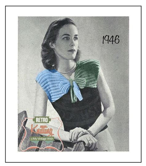 1940s Pussy Bow Sweater Knitting Pattern PDF By MyVintageWish