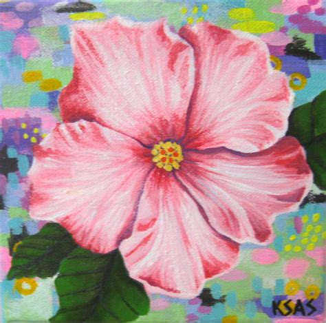 Pink Hibiscus Painting