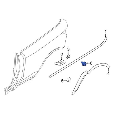 Land Rover OE LR027255 - Wheel Arch Molding Clip
