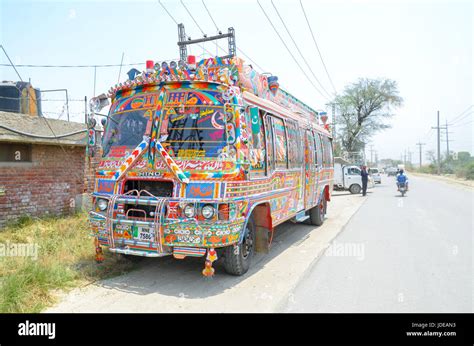 Elaborated Traditional Pakistani Bus Lahore Pakistan Stock Photo Alamy