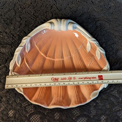 Fitz And Floyd Pink And White Shell Dish Nautical Etsy