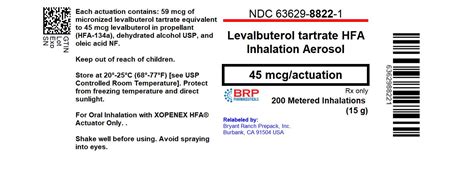 Dailymed Levalbuterol Tartrate Hfa Inhalation Levalbuterol Tartrate