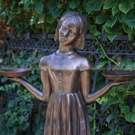 Savannah Bird Girl Sculpture, bronze bird girl statue