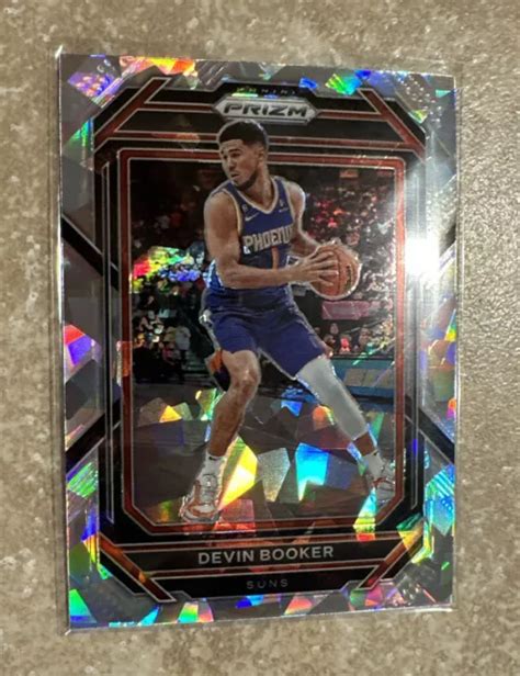 DEVIN BOOKER 2022 23 Panini Prizm Argento Crackizzato Ice Phoenix Suns