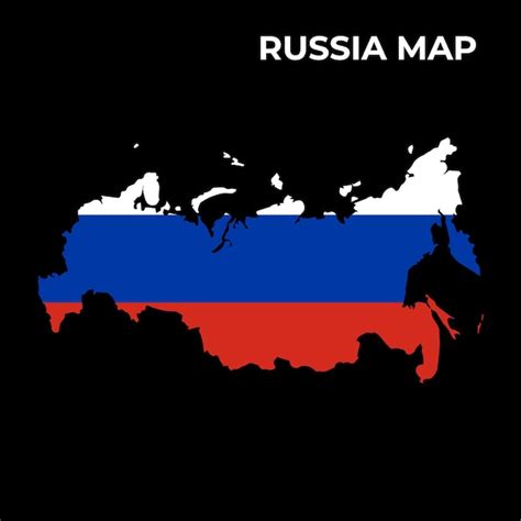 Premium Vector | Russia national flag map design illustration of russia ...