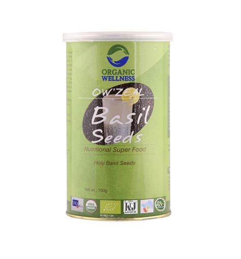 Купить Семена Тулси (100 г), Basil Seeds, Organic Wellness | Joom