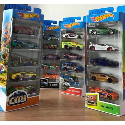 Kit Carrinhos Hot Wheels Originais Mattel Escorrega O Pre O