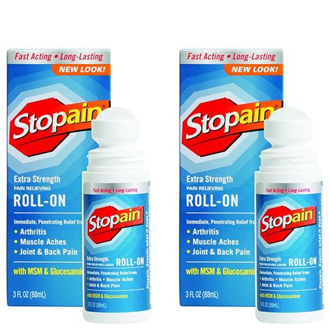 2 Pack Stopain Extra Strength Pain Relieving Roll On 3oz Each Ebay