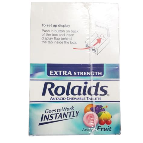 Rolaids 10 S Extra Strength Fruit Tablets 12Rolls Box Pharma Xonline