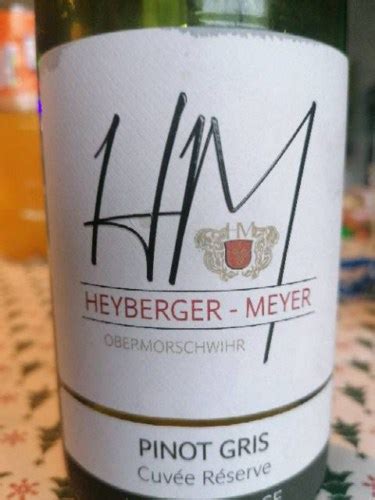 Heyberger Meyer Stephane Alsace Cuvée Réserve Pinot Gris Vivino Australia