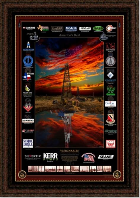 Visionaries Framed Oil And Gas Art By Gary Crouch 41l X 29w Inches