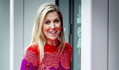 Queen Maxima Of The Netherlands Stuns In Vibrant Claes Iversen Dress English