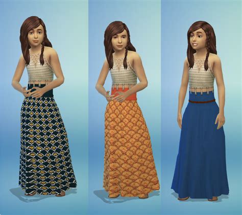 Doro Child long skirt - The Sims 4 Create a Sim - CurseForge