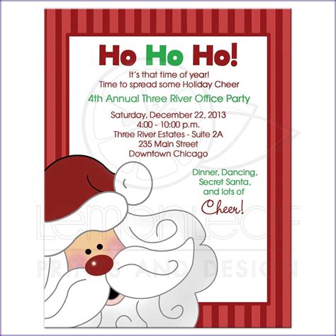 Editable Secret Santa Invitation Template Templates-2 : Resume Examples