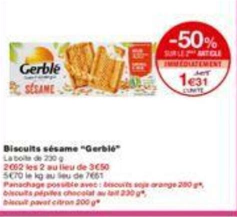 Promo Biscuits S Same Gerbl Chez Monoprix