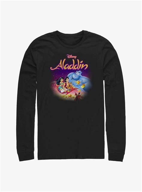 Disney Aladdin Aladdin VHS Distress Long Sleeve T Shirt Hot Topic Long Sleeve Shirts