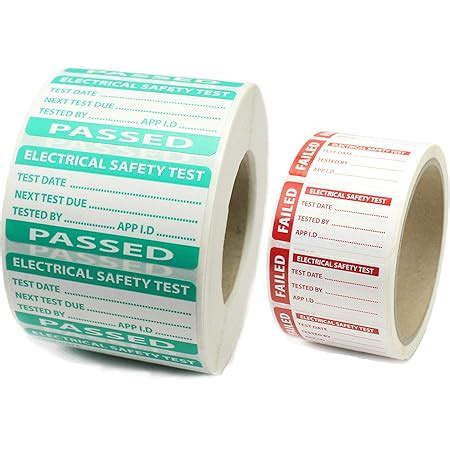 Pat Test Labels Passed Free Failed Amazon Co Uk