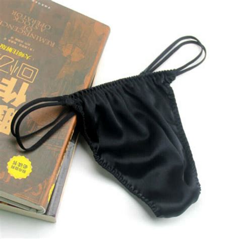 Men Gay Silk Thong Briefs Underwear GString T Back Low Waist Floral Leopard Sexy EBay