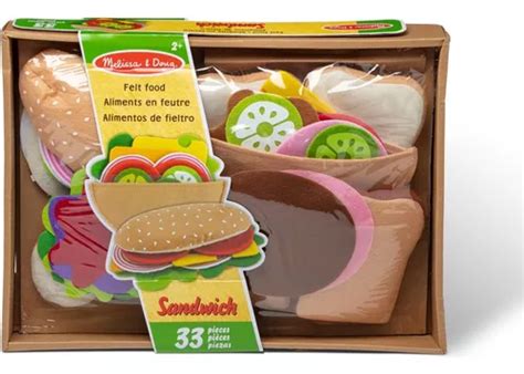 Melissa Doug Set De Sandwich De Fieltro Felt Food Mercadolibre