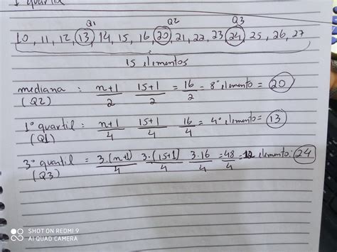 Determine A Mediana E Os Quartis Do Seguinte Conjunto De Dados