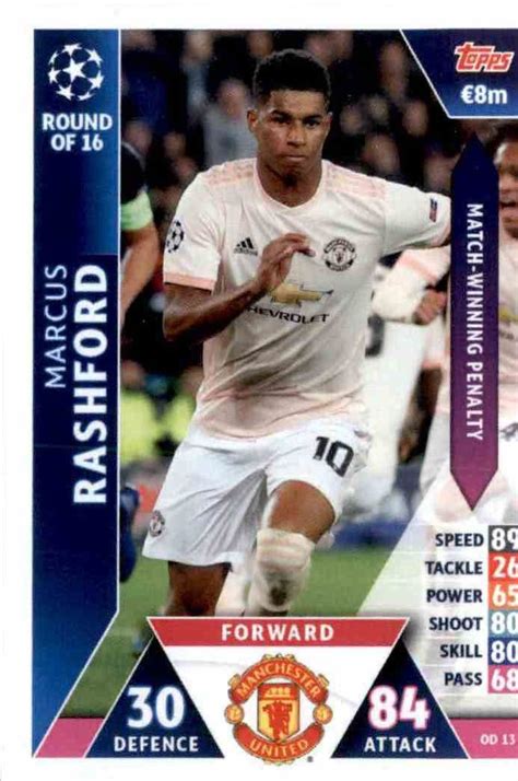 Buy Trading Cards Od Marcus Rashford Match Attax Champions On Demand