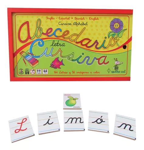 Abecedario En Caja Letra Cursiva juego Didáctico aprendizaje en venta