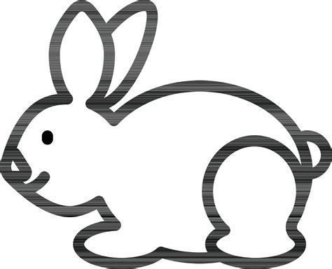 Cute Rabbit Icon In Black Line Art 24368012 Vector Art At Vecteezy