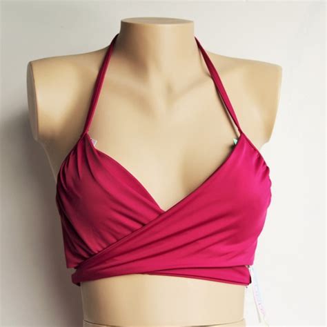 Sundazed Swim Burgundy Underwire Bra Sized Bikini Wrap Top Poshmark