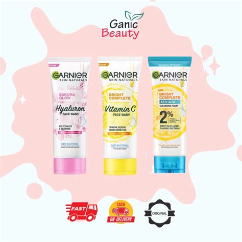 Jual Garnier Face Wash Sakura Glow Hyaluron Bright Complete Vitamin C