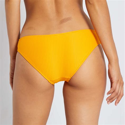 Braguita de bikini de canalé fino Mujer talla 34 a 48 AMARILLO