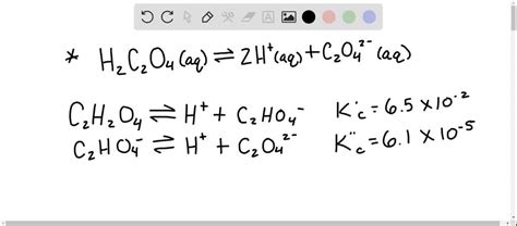 Solved Oxalic Acid Hooccooh Is A Diprotic Acid With Ka And