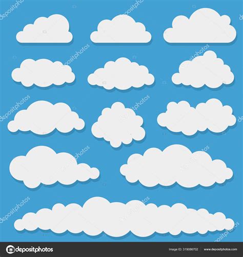 Comic white cloud shapes Stock Vector by ©tuulijumala 319086702