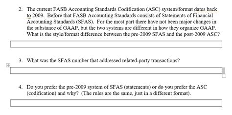 Solved 2 The Current Fasb Accounting Standards Codification