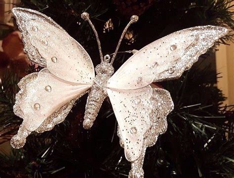 Gold Glitter Butterfly Clip On Ornament For Sale Online Ebay Gold