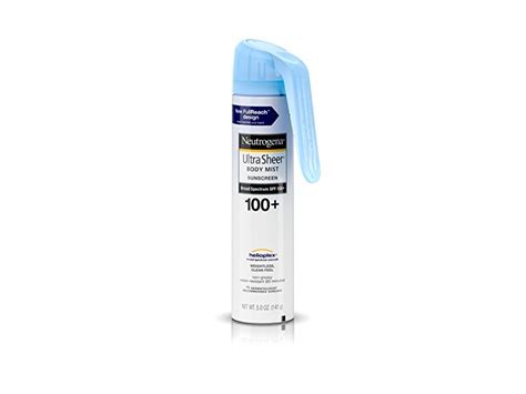 Neutrogena Spf 100 Ultra Sheer Body Mist Fullreach Sunscreen Spray 5 Ounce Pack Of 3