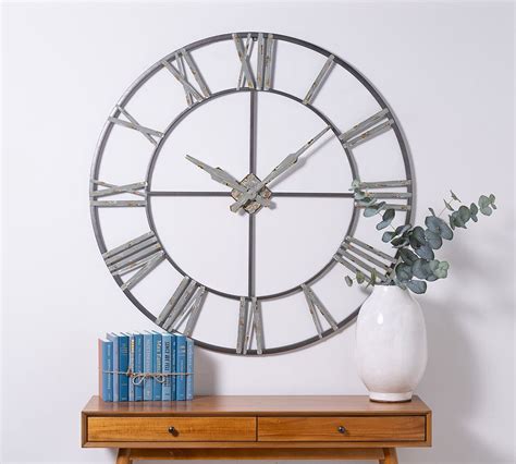 Oversized Galvanized Wall Clock Decorative Clock Pottery Barn