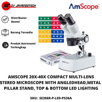 Jual Amscope X X Compact Multi Lens Stereo Mikroskop With Angled