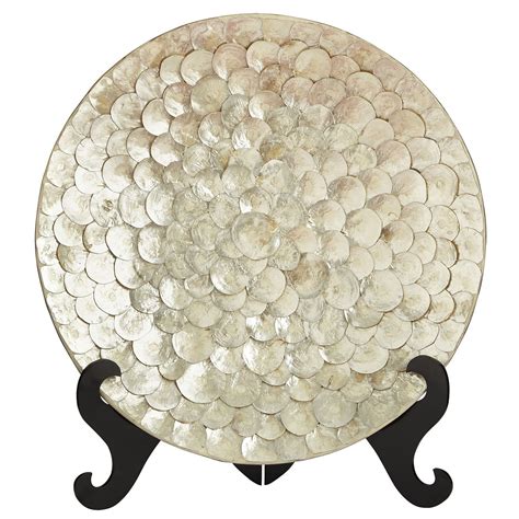 Capiz Shell Platter Stand Decorative Platter Capiz Shell