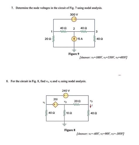 Solved Determine The Node Voltages In The Circuit Of Fig Chegg