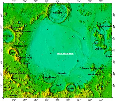 LAC 93 Mare Humorum Quadrangle Of Moon Topography