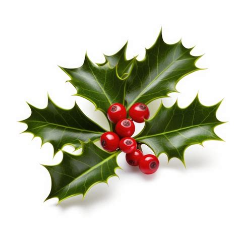 Premium Photo | Holly Leaves and Berries Festive Christmas Decoration ...