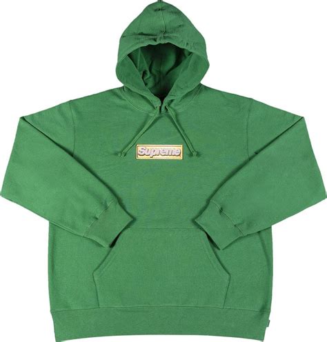 Buy Supreme Bling Box Logo Hooded Sweatshirt Green Ss22sw57 Green