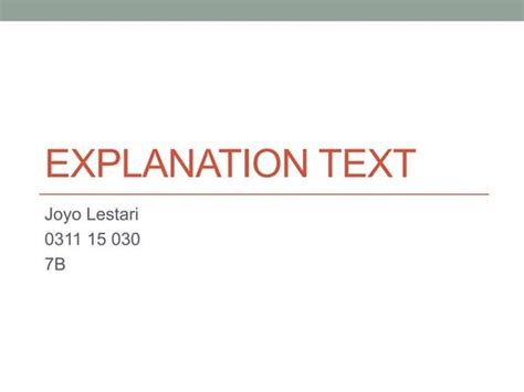 Explanation Text