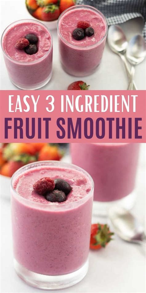 Easy Fruit Smoothie Recipe How To Make A Fruit Smoothie