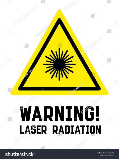 Étiquette d hôpital Avertissement de radiation laser image