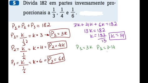 Divis O Em Partes Direta E Inversamente Proporcionais Braincp