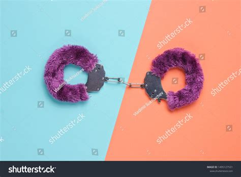 Handcuffs Sex Games On Colored Background Stock Photo Shutterstock