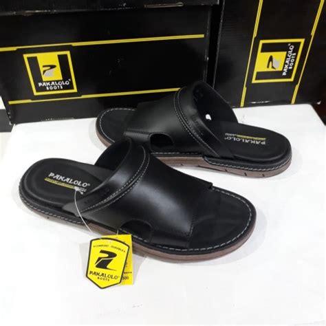 Jual Sandal Casual Pria Kulit Asli Pakalolo Original N Hitam