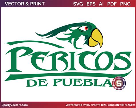 Puebla Pericos Baseball Primary Logo Sports Logo Svg Png