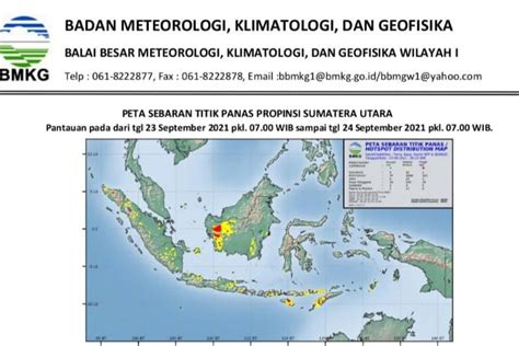 BMKG Muncul 18 Titik Panas Di Sumatera Utara ANTARA News